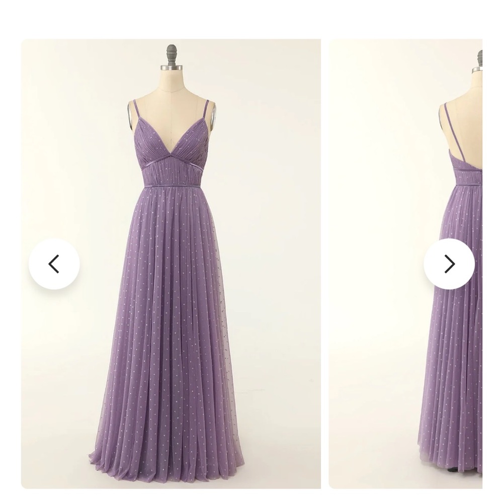 HellyMoon A Line Long Bridesmaid Dress w Ruffles